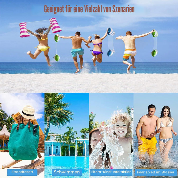 Wasserhängematte, Aufblasbares Schwimmbett Pool für Erwachsene, Sommerspiele, Strandparty, zusammenk