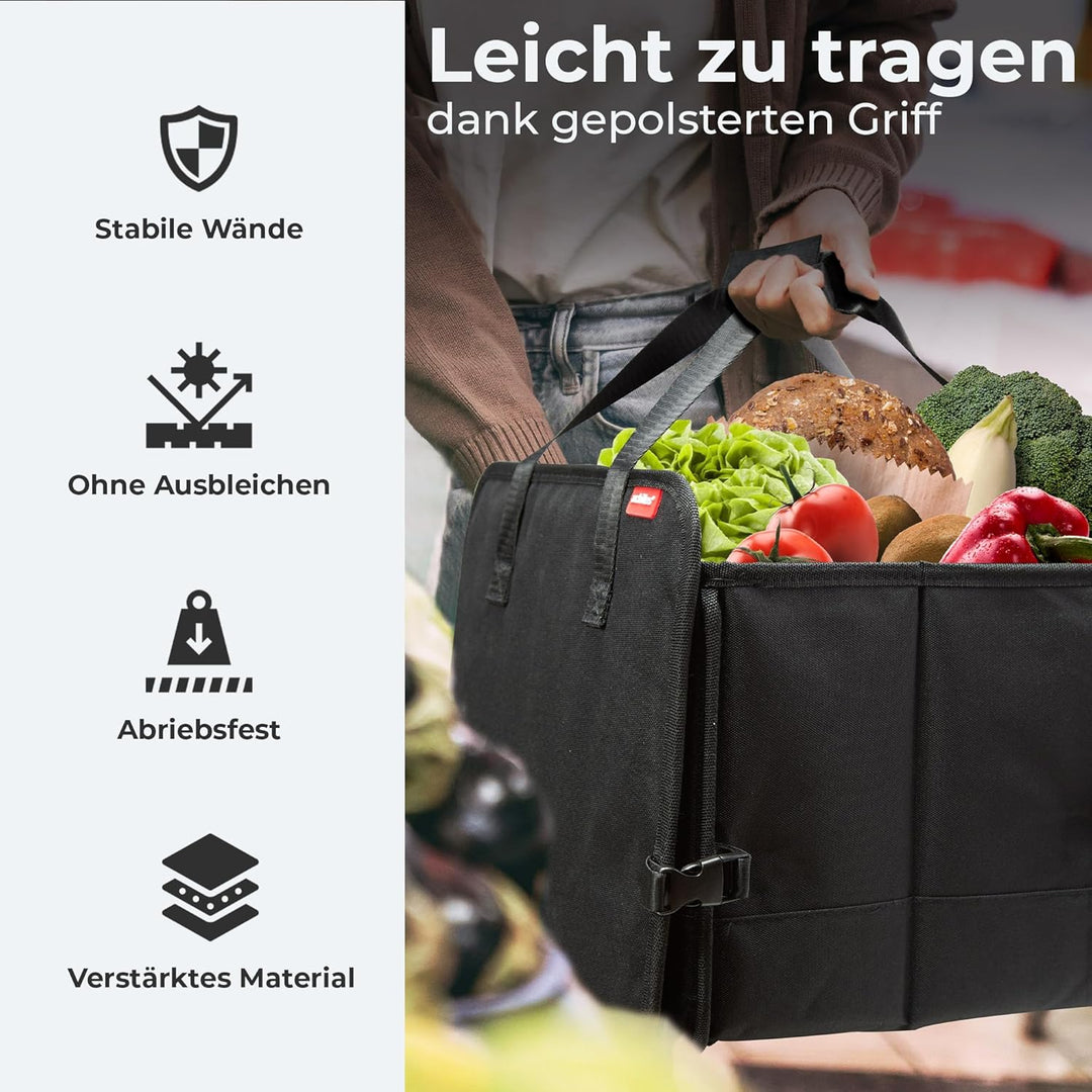 achilles Faltbare Autobox, Auto Organizer, Grössenverstellbare Kofferraumtasche, Faltkorb, Autotasch