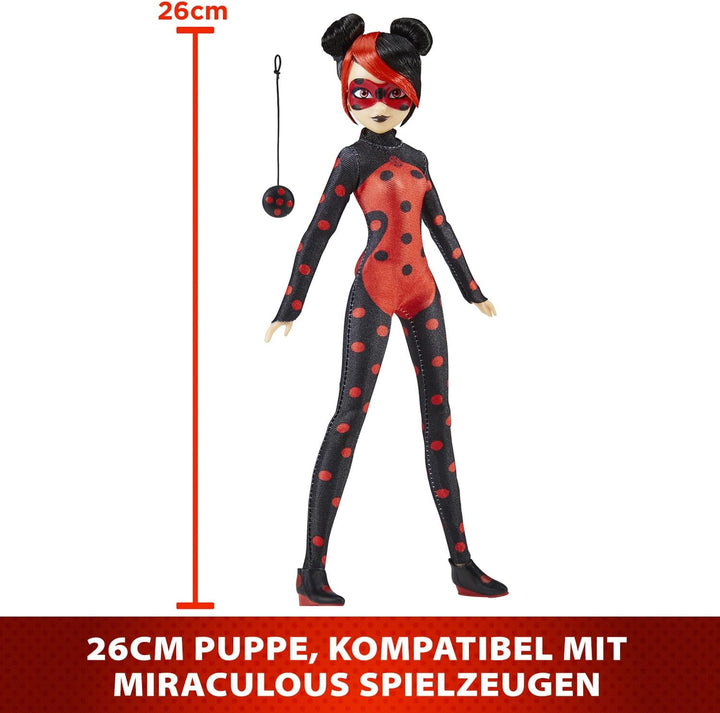 BANDAI - Miraculous - Shadybug-Puppe 26 cm - Bewegliche Modepuppe Alternative Version von Ladybug au