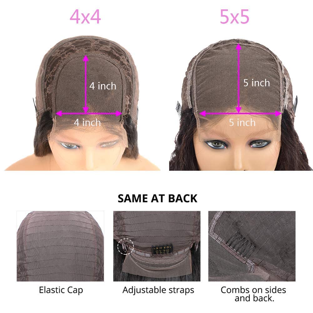 Echthaar Perücke 5x5 Mensch Haar Perücke Body Wave Brazilian Remy Haar Pre Plucked Natural Haarline