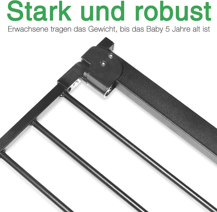 YRHome Türschutzgitter Treppengitter ohne Bohren für Breiten 95-105 cm,180° beidseitig öffnen Autocl