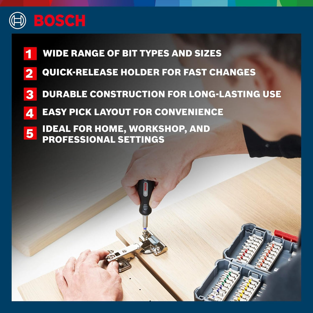 Bosch Bit-Set (44 + 1 Stück) 45tlg. (PH,PZ,SL,HEX,T,TH)