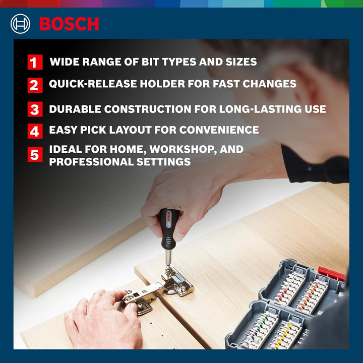 Bosch Bit-Set (44 + 1 Stück) 45tlg. (PH,PZ,SL,HEX,T,TH)