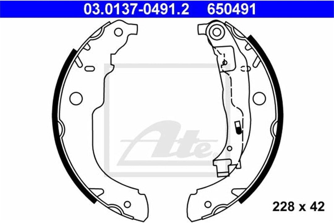 ATE 03.0137-0491.2 Bremsbackensatz