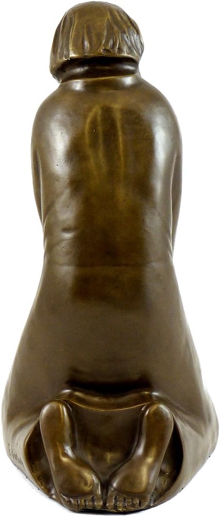 Moderne Kunst Skulptur - Bronzefigur - Der Zweifler (1931) - signiert - Ernst Barlach Figur - Güstro