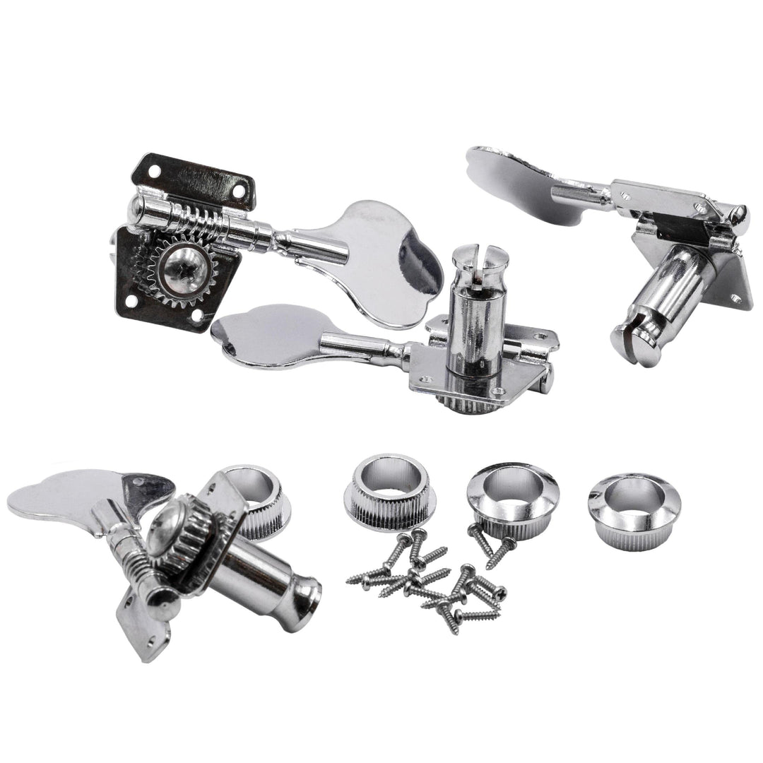 vhbw Stimmwirbel Mechaniken Pegs 4L kompatibel mit Gitarre, Bass - Gitarrenwirbel, Stimmmechanik, 18