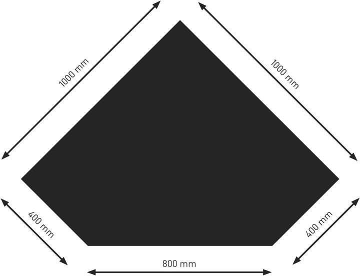 raik PU055-1B5-sw Raik Bodenplatte B5 Diamant schwarz pulverbeschichtet 1000 x 1000 mm