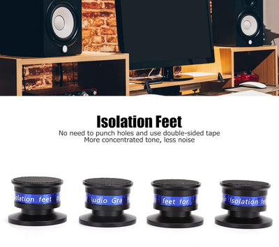 Dpofirs 4 *Isolationsfusspolster, Plattenspieler-Audioisolationspolster-Spikes, Isolationsspitzenpol