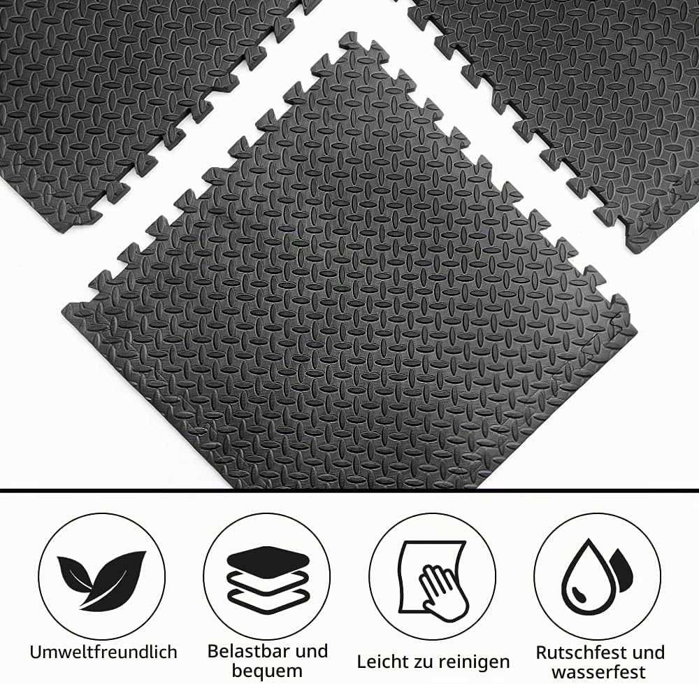 PROIRON Extra Dicke 2cm Bodenschutzmatte Fitness, 60x60cm Schutzmatten Puzzlematte, 6 Puzzle Bodenma