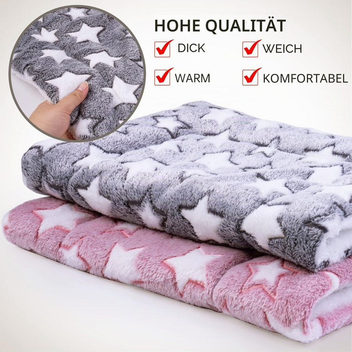 MICOOYO Kleintier-Bettmatte, Flauschiges Fleece, Kaninchenbett, Haustierunterlage, Matte für Kaninch