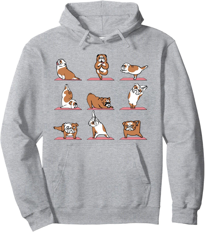 English Bulldog Yoga Pullover Hoodie
