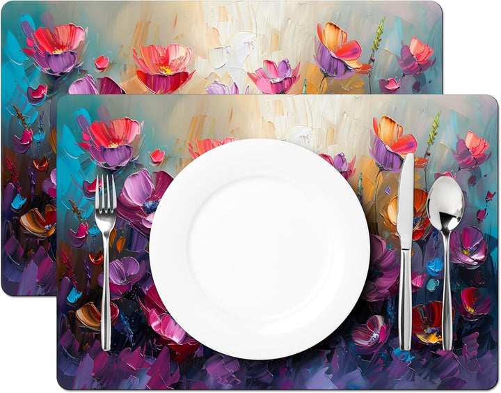 KitchenYeah© Platzsets Abwaschbar 6-Teilig 45x30 cm Tischsets Platzdeckchen Platzset Unterlage Tisch