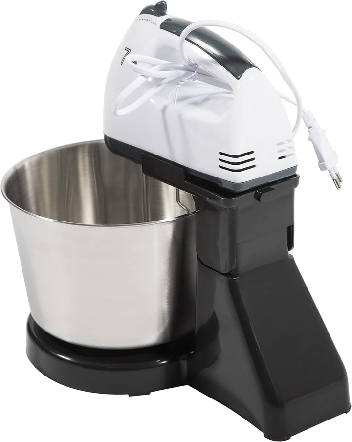 Küchenmaschine Knetmaschine 7 Geschwindigkeiten Standmixer Kuchenmixer mit 2 Rührstäbchen Edelstahl