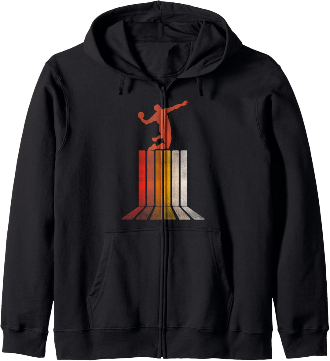 Handballspieler-Geschenk-Idee Retro-Grafik Kapuzenjacke