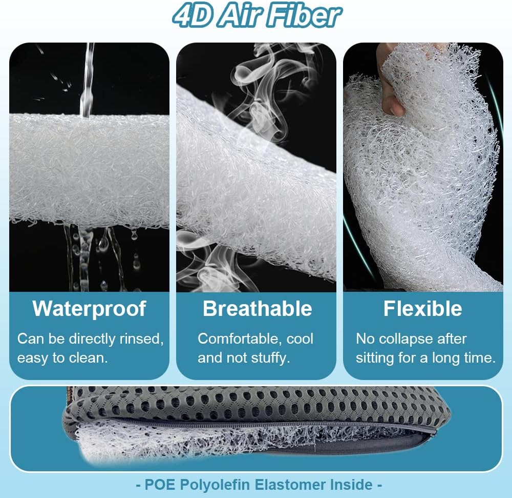 Duschstuhl-Sitzmatte – 4D-Mesh-weiches Kissen, Transfer-Bankkissen, Badhocker, gepolstert für ältere