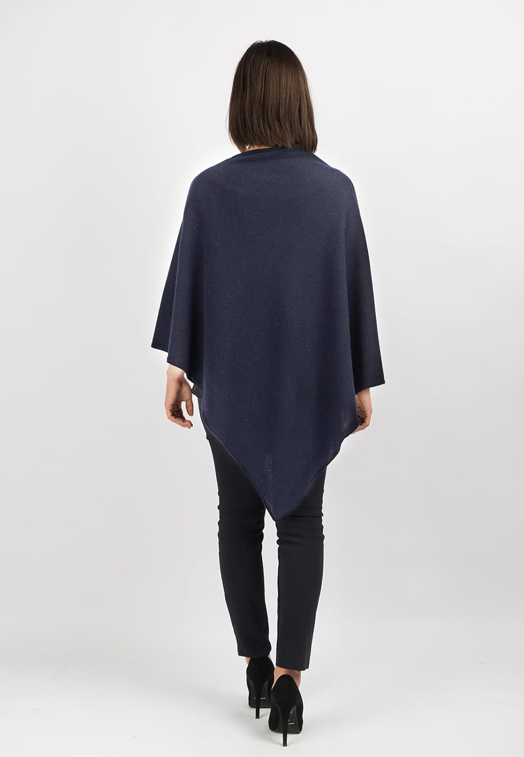 Dalle Piane Cashmere - Poncho aus 100% Kaschmir - Made in Italy - für Frau Einheitsgrösse Blau, Einh
