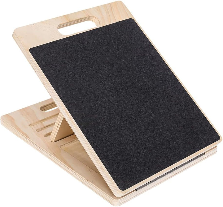 Professionelles Schrägbrett Aus Holz, Portable Wooden Slant Board, Einstellbares & Rutschfestes Schr