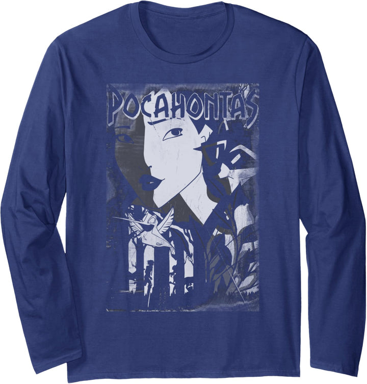 Disney Pocahontas Dark Portrait Poster Langarmshirt