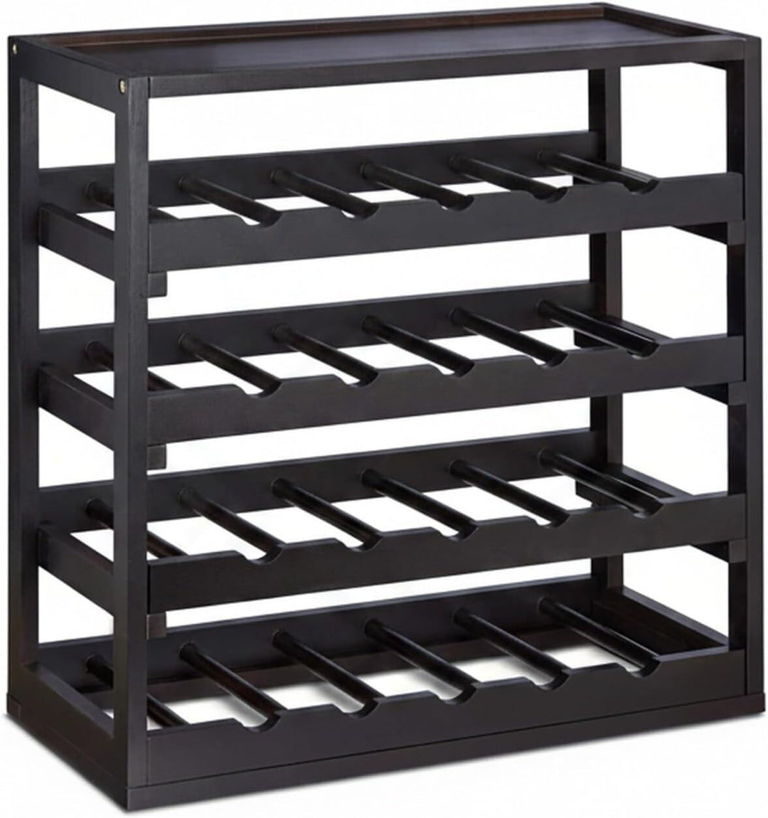 Relaxdays Weinregal aus Holz H x B x T: ca. 52 x 52 x 25 cm robustes Flaschenregal für Wein Weinflas