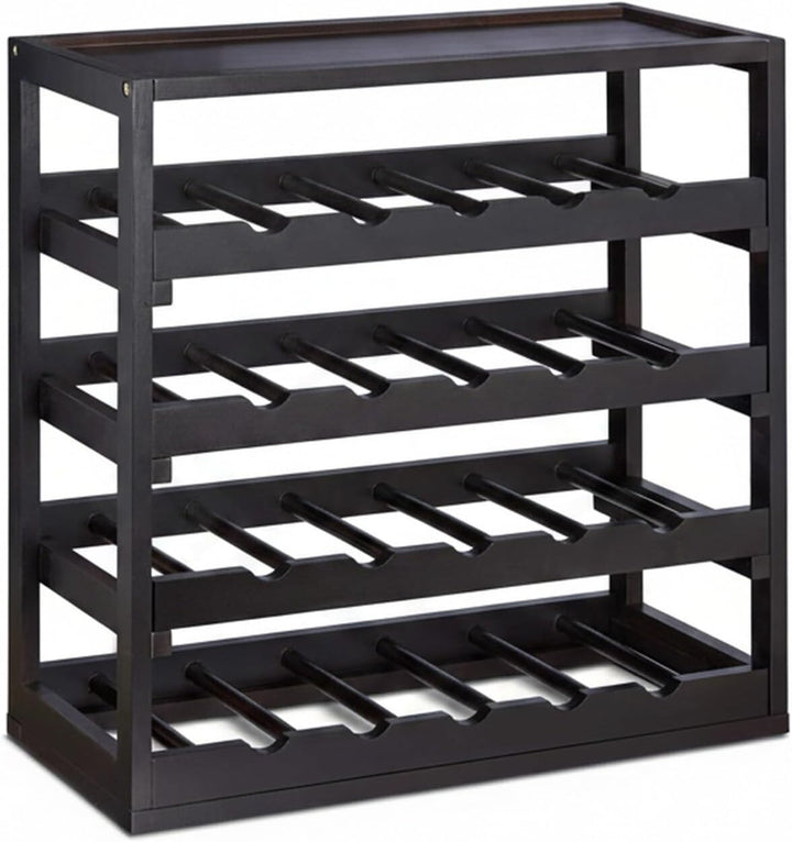 Relaxdays Weinregal aus Holz H x B x T: ca. 52 x 52 x 25 cm robustes Flaschenregal für Wein Weinflas