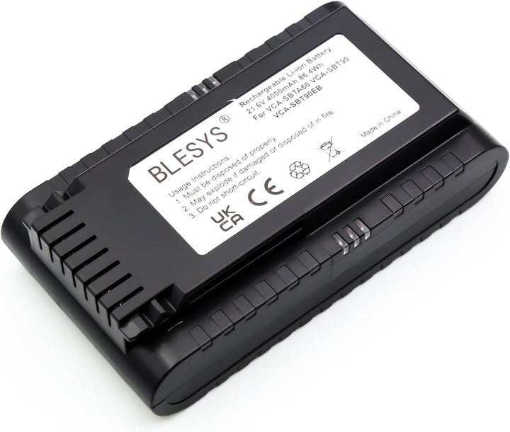 BLESYS Akku Staubsauger für Samsung Jet 75E PetPro 75E Turbo ErsatzAkku VCA-SBT90EB/AA 21,6V 86,4Wh