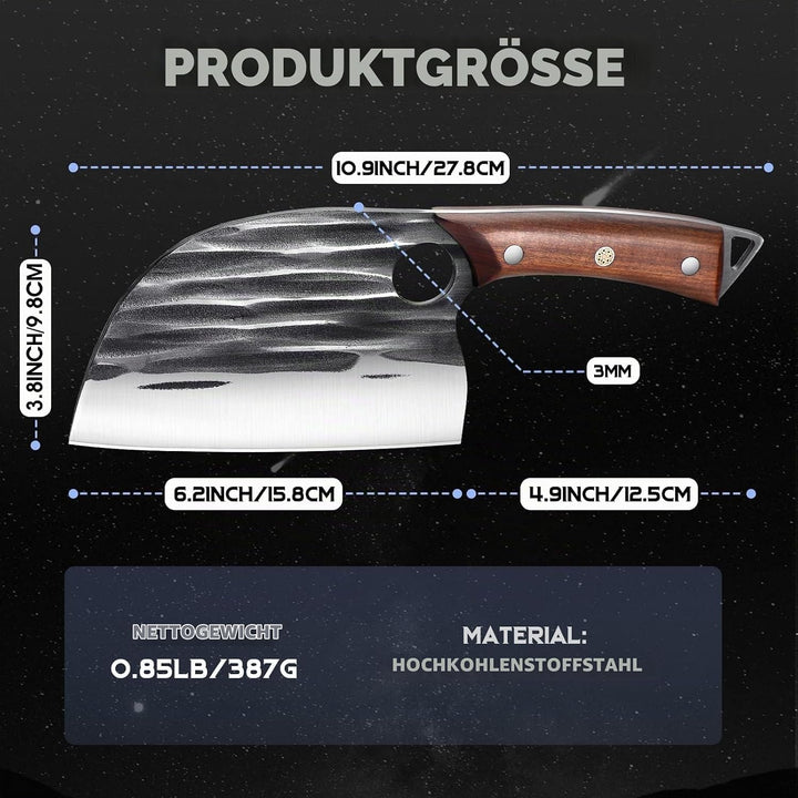 Golden Bird Hackmesser Japanisches Messer zum Schneiden von Fleisch geschmiedetes Metzgermesser mit