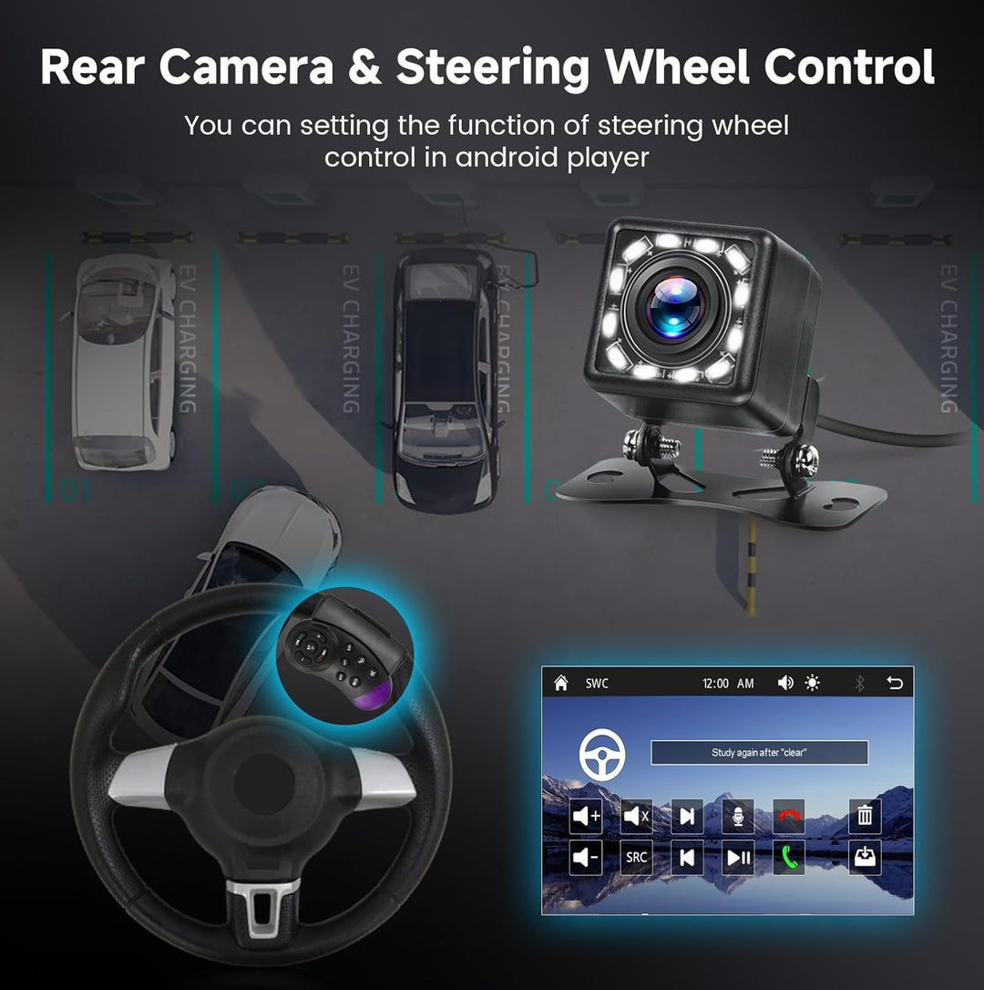 Hodozzy Autoradio 1 Din mit Wireless CarPlay Android Auto, 7 Zoll Ausfahrbarem Touchscreen Bluetooth
