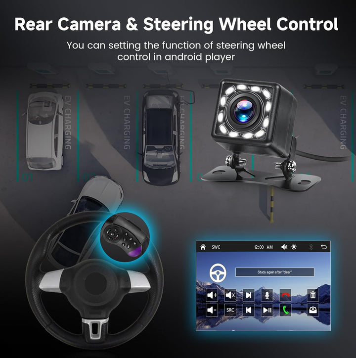 Hodozzy Autoradio 1 Din mit Wireless CarPlay Android Auto, 7 Zoll Ausfahrbarem Touchscreen Bluetooth