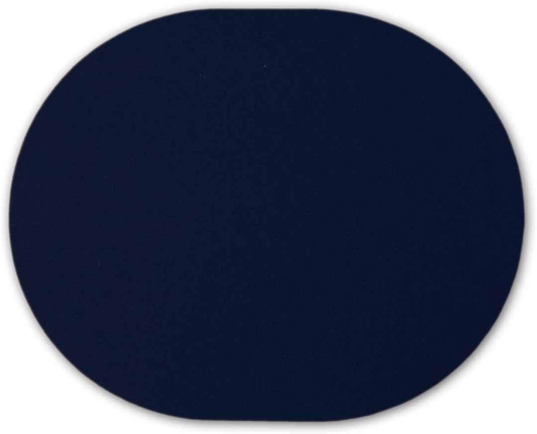 Tischset aus Designfilz von filzbrand, oval, 42 x 34 cm, 5 mm dick, 1 Stück, dunkelblau, Dunkelblau