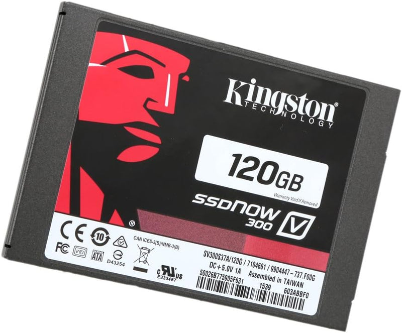 Kingston SV300S37A/120G SSDNow V300 interne SSD-Festplatte 120GB (6,4 cm (2,5 Zoll) SATA III) schwar