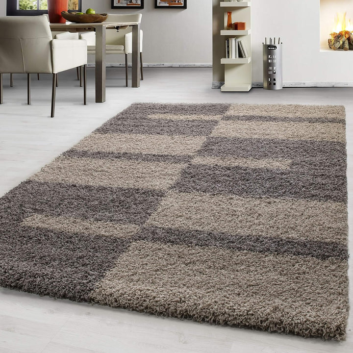 Hochlfor Teppich Wohnzimmer Kariertes Design Schlafzimmer Esszimmer Flur Läufer Küche Weicher Langfl