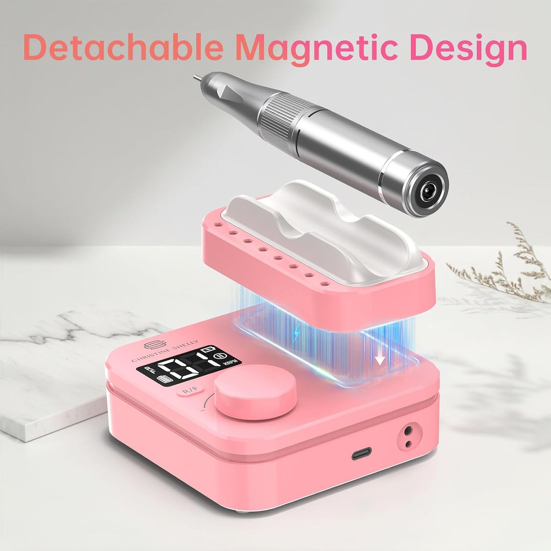 Elektrische Nagelfeile 35000RPM Super Leise Wiederaufladbare Nagelbohrer | CHRISTINE SHELLY Tragbare