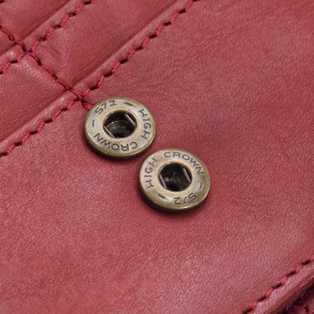 Maitre - steinbach immine purse lh14f Lila 18,00X9,00X0,00 CM Farbe:rot / Material:cotton,cow Leathe