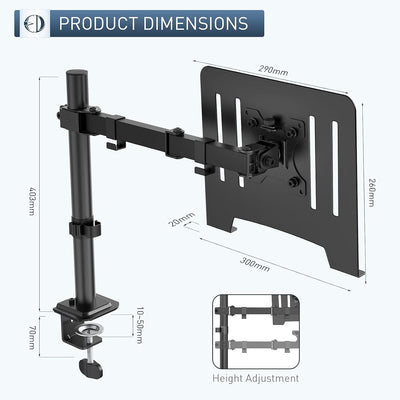 WORLDLIFT Monitor Halterung, Tisch Halterung Ständer für 17-32 Zoll LCD LED Bildschirm oder 13-17” N