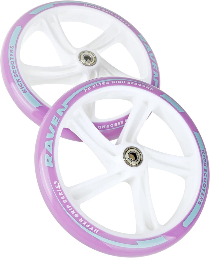 Ersatzräder für Raven Cityroller Scooter Roller Kickscooter PU 200mm, 145mm mit Kugellager 2 Stück (