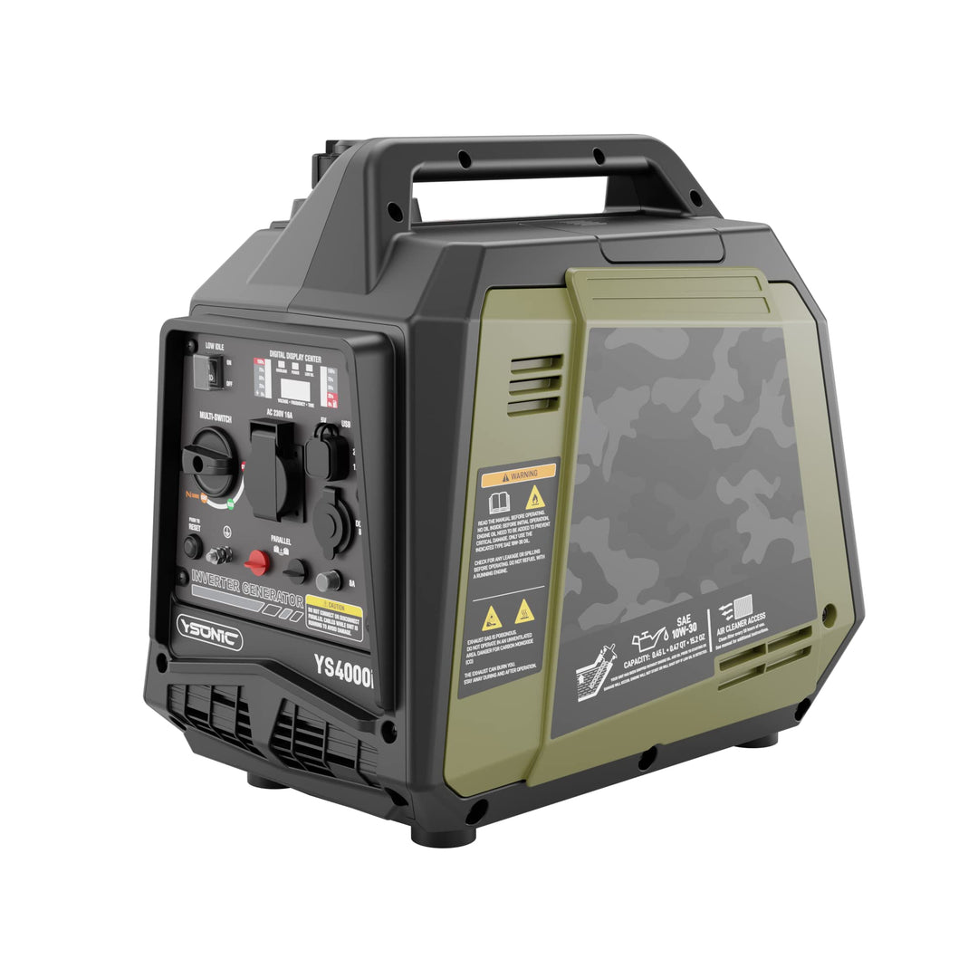 YSONIC 3300 Watt Wechselstrom-Generator Inverter mit 2xUSB, 230 V Steckdose - 62dB leiser leichter S
