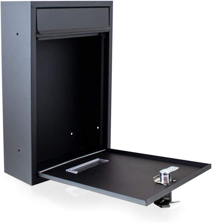 BITUXX® Kompakter Mini Briefkasten Wandbriefkasten Letterbox erweiterbar zur Briefkastenanlage (Schw