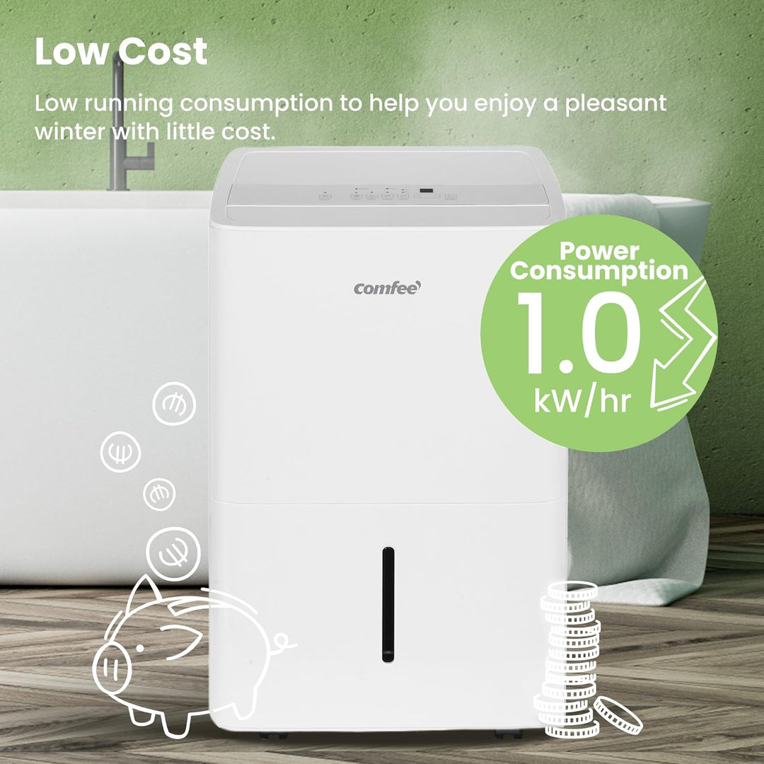 Luftentfeuchter 'Comfee', 50 l/Tag, Luftentfeuchter geeignet für bis zu 116 m², 6 l Wassertank, Räde