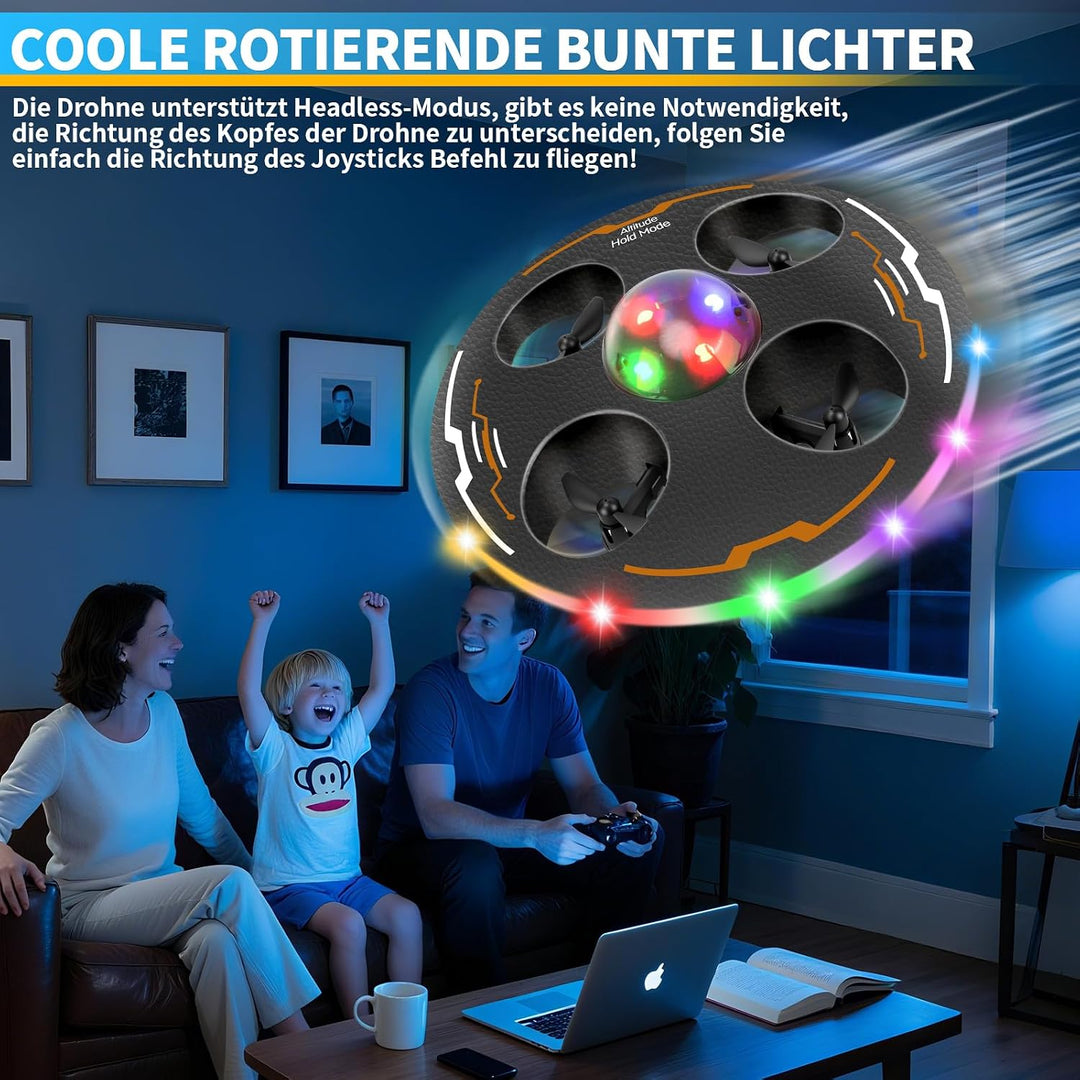 Charmofun Mini Drohne für Kinder, Drohne Kinder für Anfänger UFO 360°, RC Flugzeug Spielzeug Drone m