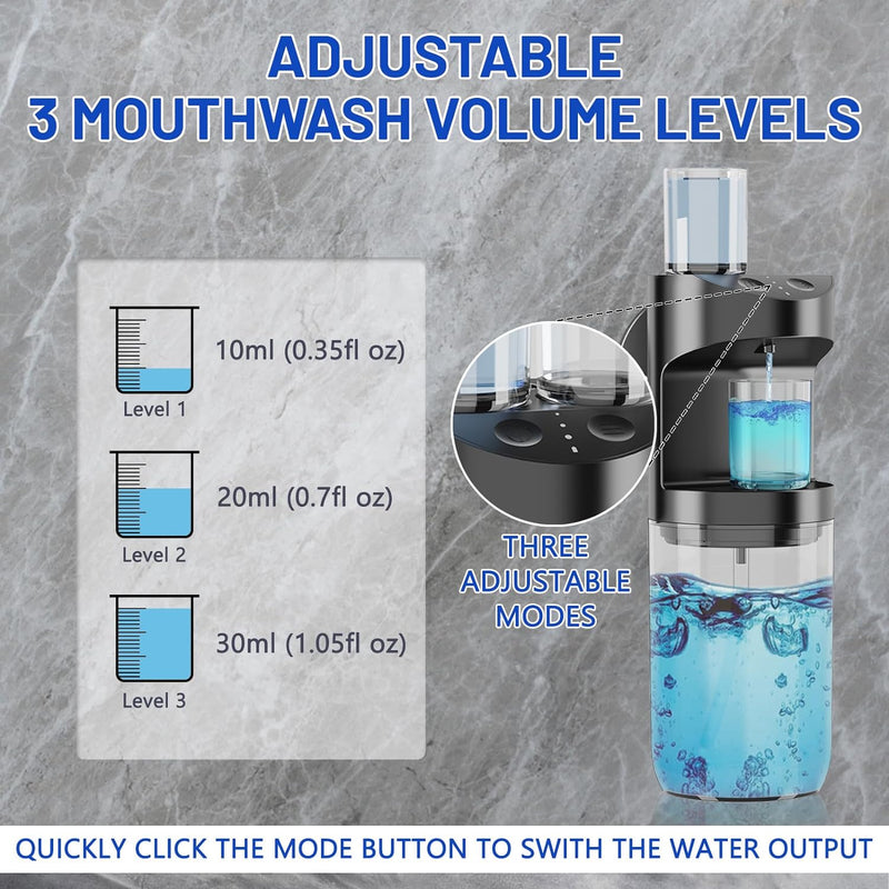 Mundwasser Spender Automatisch,550ML Mundspülung Spender für Badezimmer,Wasserdicht Auffüllbare Mund