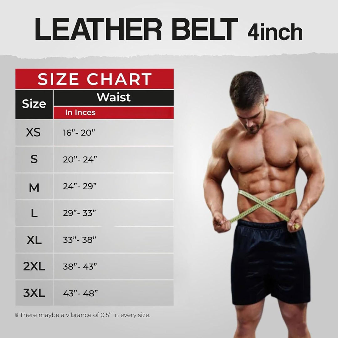 Gewichthebergürtel aus Leder – 7mm Dick, Verstellbarer Trainingsgürtel mit Gepolsterter Lendenwirbel
