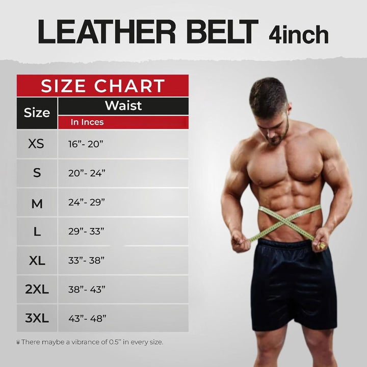Gewichthebergürtel aus Leder – 7mm Dick, Verstellbarer Trainingsgürtel mit Gepolsterter Lendenwirbel