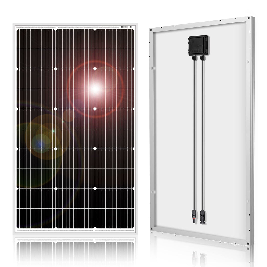 DOKIO 100W 18V Solarpanel Monokristallin - Solarmodul 100 Watt für 12V Batterien ideal für Wohnmobil