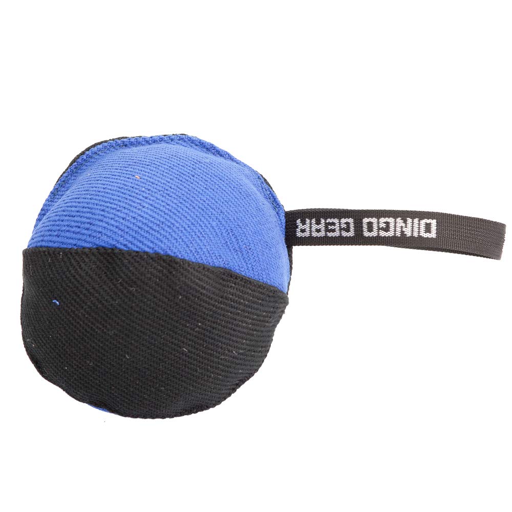 Dingo Gear Trainings-Spielzeug Bäll 16 cm Schwarz-Blau French Material Nylcott Training Spiel Apport