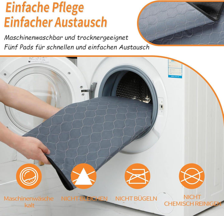 Wiederverwendbare Hundematten 5er Set (61x91 cm) – Waschbare Haustier-Urinunterlage Schnell Absorbie