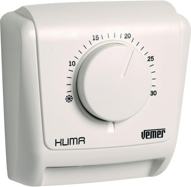 VEMER VE019600 KLIMA 3 - Mechanischer Raumthermostat, Heizungsthermostat, Thermostat mit Betrieb Hei