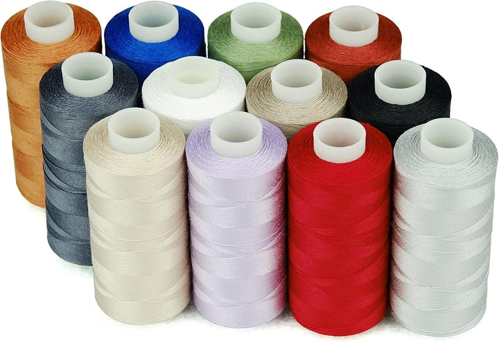 Simthread Baumwoll Nähgarn Quiltgarn für Nähen und Quilten Maschinen - 550 Yards/spule, 12 Basisfarb