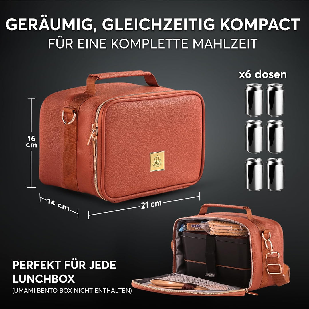 Umami Premium Kühltasche Klein, Lunchbag für Arbeit, Reisen, Büro, Picknick, Mini-Lunchbag Isoliert