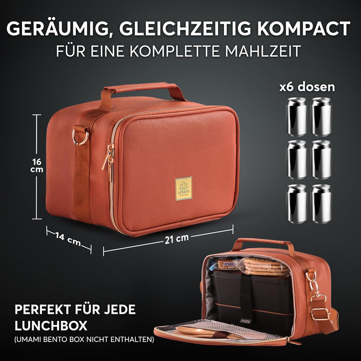 Umami Premium Kühltasche Klein, Lunchbag für Arbeit, Reisen, Büro, Picknick, Mini-Lunchbag Isoliert