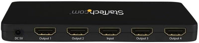 StarTech.com 4 Port HDMI 4k Video Splitter - 1x4 HDMI Verteiler mit Aluminiumgehäuse - 4k @ 30 Hz -